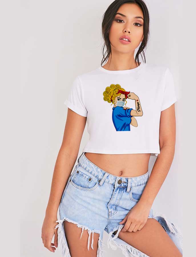 Rosie The Riveter The Strong Nurse Crop Top Shirt