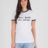 Small Boobs Big Dreams Quote Ringer Tee