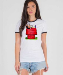 Snoop Dogg Lying Smoking Red House Ringer Tee
