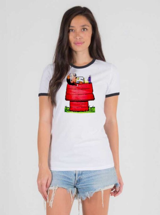 Snoop Dogg Lying Smoking Red House Ringer Tee