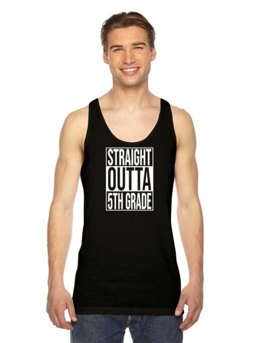 Straight Outta 5th Grade Logo Parody Tank Top