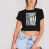 Straight Outta 5th Grade Logo Parody Crop Top Shirt