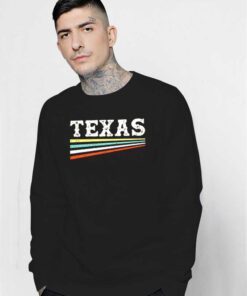Texas Rainbow Stripes Logo Vintage Sweatshirt