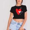 Heart Percentage Mom Video Games Pizza Wifi Crop Top Shirt