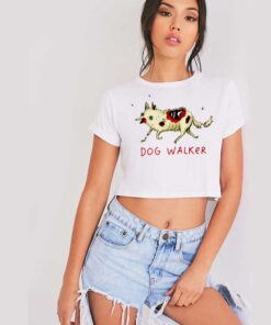 The Walking Dead Dog Walker Zombie Crop Top Shirt