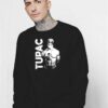 Tupac Shakur Thug Life Holding Pistol Sweatshirt