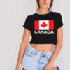 Vintage Canada Flag Maple Leaf Logo Crop Top Shirt