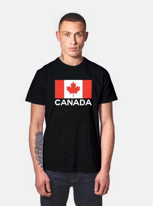 Vintage Canada Flag Maple Leaf Logo T Shirt