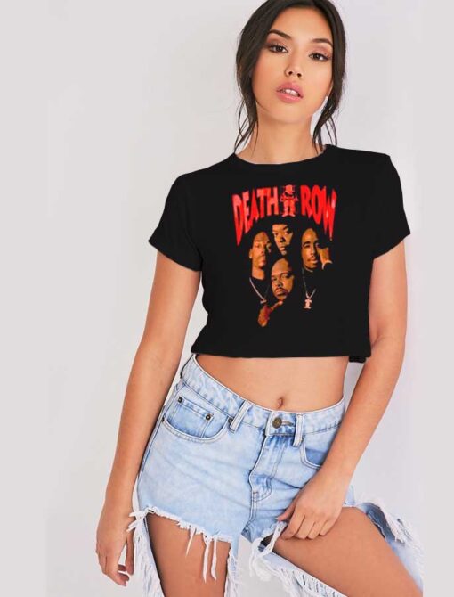 Vintage Snoop Dogg Death Row Record Crop Top Shirt