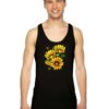 Yellow Sunflower Floral Watercolor Art Tank Top