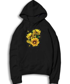 Yellow Sunflower Floral Watercolor Art Hoodie