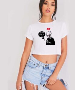 You're Dead To Me Brokenheart Skeleton Crop Top Shirt