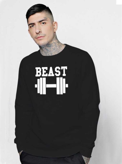 Beast Gym Dumbell Cute Couple Sweatshirt