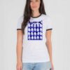 Bjork Rock Electronic Photo Collage Ringer Tee