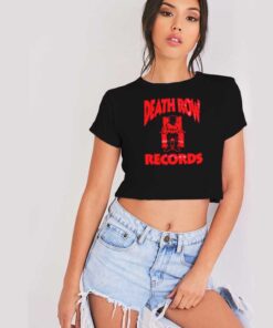 Death Row Records Red Electric Chair Crop Top Shirt