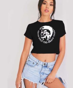 Diesel Only The Brave Diesel Mohawk Logo Crop Top Shirt