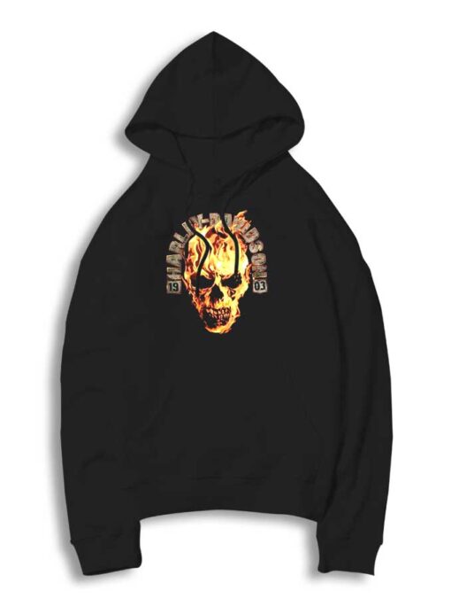 Harley Davidson 1903 Blazing Skull Logo Hoodie