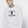 Listen To John Prine Microphone Logo Sweatshirt