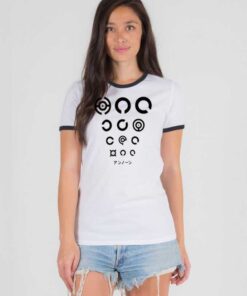 Monster Pokemon Unown Circles Logo Ringer Tee