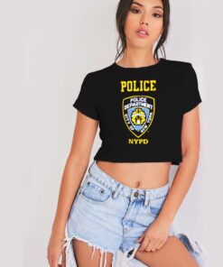 New York Police NYPD Police Logo Crop Top Shirt