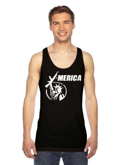 Revolution America Liberty Statue AK-47 Tank Top