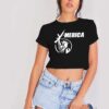 Revolution America Liberty Statue AK-47 Crop Top Shirt