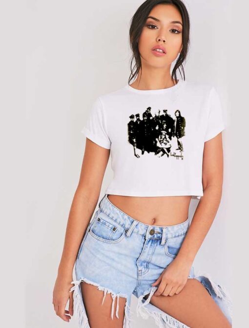 Vintage Led Zeppelin Band Photo Crop Top Shirt