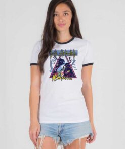 Def Leppard Hysteria Band Logo Ringer Tee
