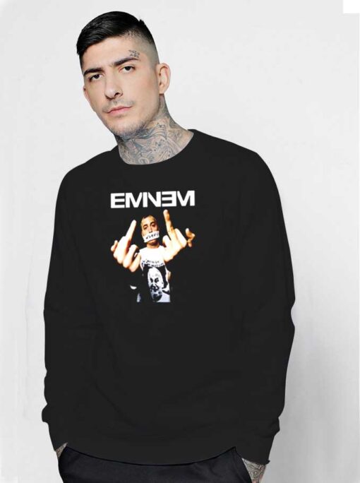 Eminem Middle Finger Rapper Sweatshirt