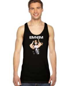 Eminem Middle Finger Rapper Tank Top