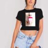 Girls The 1975 Band Cover Crop Top Shirt