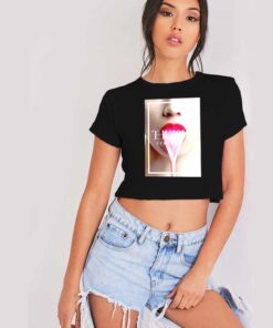 Girls The 1975 Band Cover Crop Top Shirt
