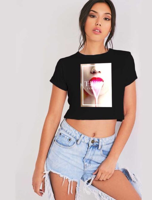 Girls The 1975 Band Cover Crop Top Shirt
