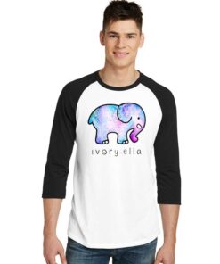Ivory Ella Elephant Art Raglan Tee