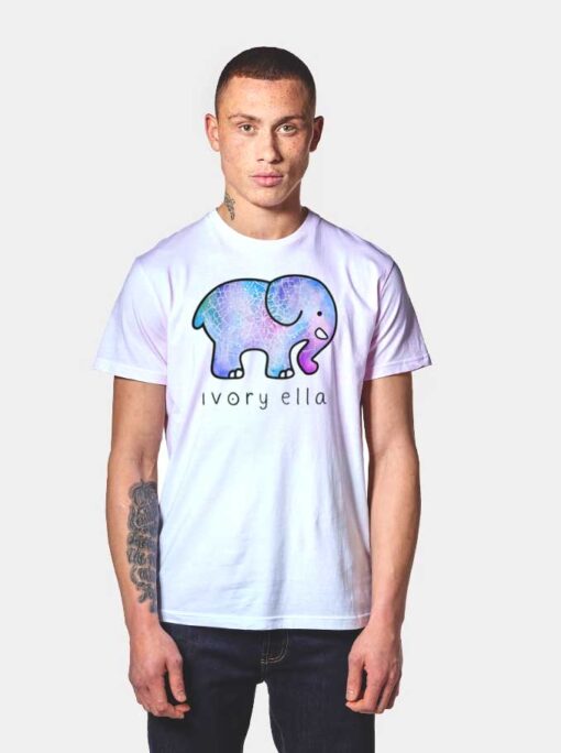 Ivory Ella Elephant Art T Shirt