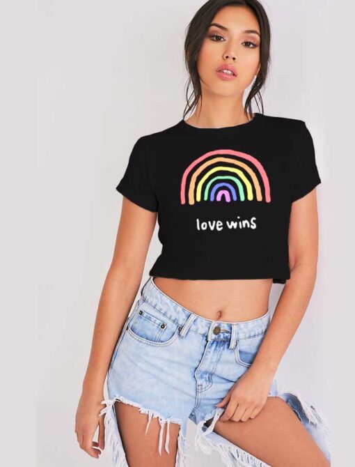 Love Wins Rainbow Pride Crop Top Shirt