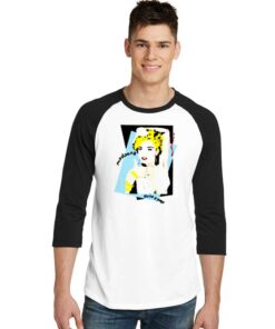 Madonna Licensed Strike A Pose Retro Raglan Tee