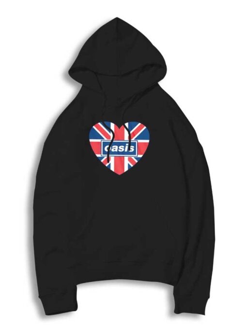 Oasis Love British Flag Logo Hoodie