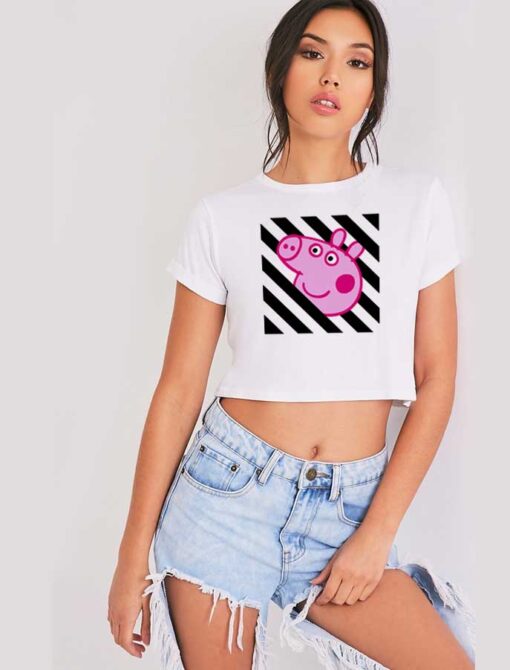 Peppa Pig x OFF White Collab Logo Crop Top Shirt