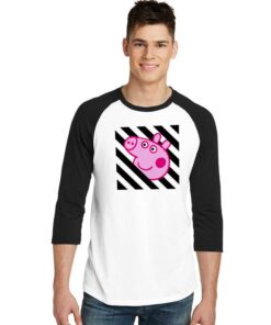 Peppa Pig x OFF White Collab Logo Raglan Tee