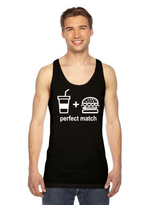 Perfect Match Drink And Burger Tank Top