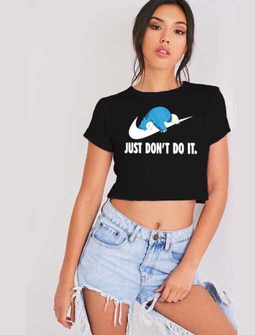 Pokemon Snorlax Just Don’t Do It Nike Crop Top Shirt