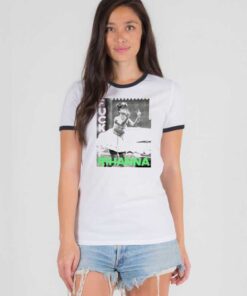 Rihanna Fuck Off London Calling Style Ringer Tee