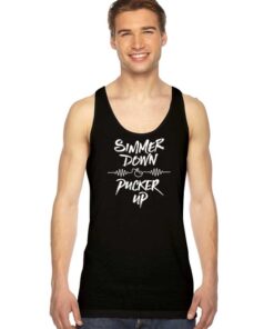 Simmer Down And Pucker Up Heartbeat Tank Top