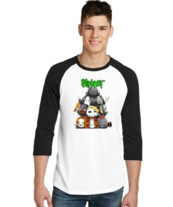 Slipknot Chibi Style Cartoon Band Raglan Tee