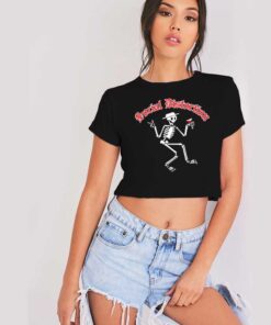 Social Distortion Men’s Skelly Skeleton Crop Top Shirt
