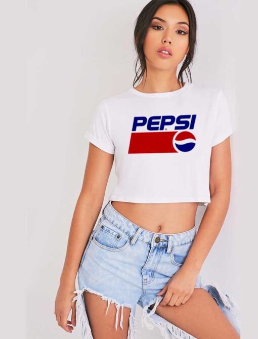Soft Drink King Pepsi Logo Crop Top Shirt