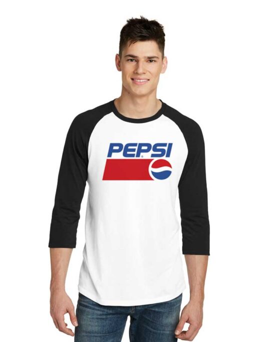 Soft Drink King Pepsi Logo Raglan Tee
