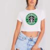 Starbucks Coffee Cafe Logo Crop Top Shirt