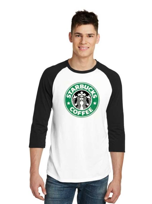 Starbucks Coffee Cafe Logo Raglan Tee